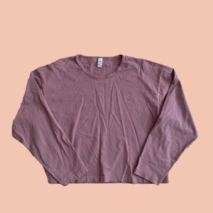 Los Angeles Apparel Burgundy Purple Long Sleeve Shirt